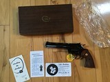 COLT PYTHON 357 MAGNUM, 6" BLUE, APPEARS UNFIRED, NEW COND. MFG. 1969, IN BOX WITH OWNERS MANUAL & HANG TAG - 1 of 7