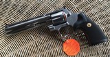 COLT PYTHON 357 MAGNUM, 6" STAINLESS, NEW UNFIRED, UNTURNED, 100% COND. IN THE PLASTIC BOX WITH THE COLT PICTURE BOX AND THE BOX IS LIKE NEW - 2 of 10