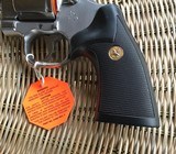 COLT PYTHON 357 MAGNUM, 6" STAINLESS, NEW UNFIRED, UNTURNED, 100% COND. IN THE PLASTIC BOX WITH THE COLT PICTURE BOX AND THE BOX IS LIKE NEW - 9 of 10