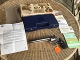 COLT ANACONDA 44 MAGNUM, 8" STAINLESS, NEW UNFIRED, UNTURNED, 100% CONDITION IN THE BLUE BOX WITH COLT PICTURE BOX - 1 of 10