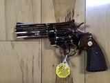 COLT PYTHON 357 MAGNUM, 4" BRIGHT NICKEL, NEW UNFIRED, UNTURNED, 100% COND. IN THE BOX - 2 of 4