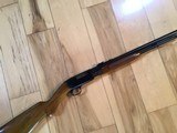 BROWNING TROMBONE, MFG. IN BELGIUM, 22 LR. PUMP, BLUEING 99%, WOOD HAS SOME HANDLING MARKS - 7 of 8