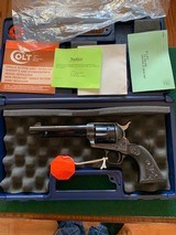 COLT SINGLE ACTION ARMY 44-40 CAL. 5 1/2” ROYAL BLUE & CASE COLOR, NEW UNFIRED,UNTURNED 100% COND. IN THE BOX - 1 of 5