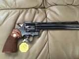 COLT PYTHON 357 MAGNUM, 8” BLUE, MFG. 1980, AS NEW IN BOX, COMES WITH OWNERS MANUAL, HANG TAG, COLT LETTER. ETC. - 3 of 4