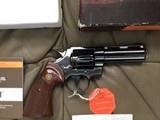 COLT PYTHON 357 MAGNUM, 4”, “ROYAL BLUE” MFG. 1981, NEW UNFIRED, UNTURNED, IN THE BOX. - 2 of 4