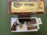 COLT PYTHON 357 MAGNUM, 4” BLUE, MFG. 1980, LIKE NEW IN THE BOX - 2 of 4