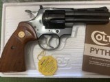 COLT PYTHON 357 MAGNUM, 4” BLUE, MFG. 1980, LIKE NEW IN THE BOX - 4 of 4