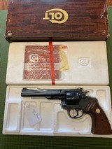COLT TROOPER MARK III, 357 MAGNUM, 6” BLUE, 99% COND. IN THE BOX WITH OWNERS MANUAL - 1 of 4