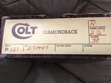 COLT DIAMONDBACK 38 SPC., 2 1/2” BRIGHT NICKEL, MFG. 1976, UNFIRED, UNTURNED, 100% COND. IN THE BOX - 4 of 4