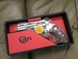 COLT DIAMONBACK 22 LR. 4” BRIGHT NICKEL, MFG. 1969, NEW UNFIRED, UNTURNED, 100% COND. - 4 of 7
