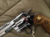COLT PYTHON 357 MAGNUM, 6” BRIGHT STAINLESS ELITE, NEW UNFIRED, UNTURNED, 100% COND. IN THE BOX - 6 of 7