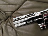 COLT PYTHON 357 MAGNUM, 4” BRIGHT NICKEL, MFG. 1979, NEW UNFIRED, UNTURNED, 100% COND. IN THE BOX - 4 of 6
