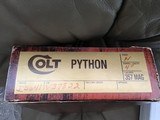 COLT PYTHON 357 MAGNUM, 4” BRIGHT NICKEL, MFG. 1979, NEW UNFIRED, UNTURNED, 100% COND. IN THE BOX - 6 of 6