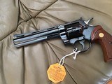 COLT PYTHON 357 MAGNUM, 6” ROYAL BLUE, MFG. 1981, NEW UNFIRED, 100% COND. - 3 of 4