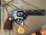 COLT PYTHON 357 MAGNUM, 6” ROYAL BLUE, MFG. 1981, NEW UNFIRED, 100% COND. - 2 of 4