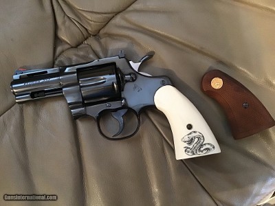 COLT PYTHON 357 MAGNUM, “RARE 3” BARREL” COMES WITH 2 SETS OF GRIPS, 99% COND.