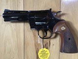 COLT PYTHON 357 MAGNUM, 4” BLUE, MFG. 1966, LIKE NEW, NO TURN LINE, IN THE BOX - 3 of 6