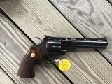 COLT PYTHON 357 MAGNUM, 6” BLUE, MFG. 1977, APPEARS UNFIRED SINCE LEAVING THE FACTORY, NO TURN LINE, 100% COND. IN THE BOX - 3 of 6