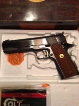 COLT 45 AUTO. SERIES 70 GOLD CUP, NEW UNFIRED, 100% COND. IN THE BOX WITH HANG TAG, OWNERS MANUAL ETC. - 1 of 2