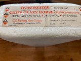 WINCHESTER 94 CHIEF CRAZY HORSE 38-55 CAL. NEW IN THE BOX WITH OWNERS MANUAL, HANG TAG, ETC. - 6 of 6