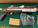 RUGER MINI-14, 223 CAL. STAINLESS, SIDE FOLDING STOCK, BAYONET LUG, FLASH HIDER, UNFIRED 100% COND. NEW IN THE BOX WITH OWNERS MANUAL, ETC. - 2 of 6