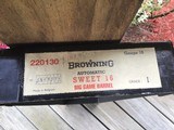 BROWNING BELGIUM SWEET-16, “BIG GAME”
MFG.1966 ROUND KNOB, WITH 24” BUCK BARREL, NEW UNFIRED IN THE BOX WITH OWNERS MANUAL IN BLACK
ENVELOPE - 3 of 3
