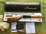BROWNING BELGIUM SWEET-16, “BIG GAME”
MFG.1966 ROUND KNOB, WITH 24” BUCK BARREL, NEW UNFIRED IN THE BOX WITH OWNERS MANUAL IN BLACK
ENVELOPE - 2 of 3