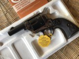 COLT SAA, SHERIFF’S MODEL 44-40 CAL. 3” BARREL, CASE COLOR/ BLUE, NEW UNFIRED 100% COND. IN THE BOX - 9 of 10