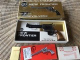 COLT SAA, NEW FRONTIER, 2ND GENERATION 357 MAGNUM, 5 1/2” BLUE/ CASE COLOR, NEW UNFIRED IN THE GOLD BOX - 1 of 9