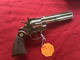 COLT PYTHON 357 MAGNUM, 6” BRIGHT NICKEL, MFG. 1981, NEW, UNFIRED, UNTURNED, 100% COND. IN THE ORIGINAL BOX - 2 of 4