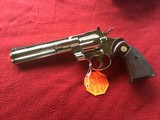 COLT PYTHON 357 MAGNUM, 6” BRIGHT NICKEL, MFG. 1981, NEW, UNFIRED, UNTURNED, 100% COND. IN THE ORIGINAL BOX - 3 of 4