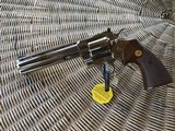 COLT PYTHON 357 MAGNUM, 6” BRIGHT NICKEL, MFG. 1971, NEW UNFIRED, UNTURNED, 100% COND. IN THE BOX - 2 of 5