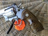 COLT PYTHON 357 MAGNUM “ELITE” 6” STAINLESS, APPEARS UNFIRED AFTER LEAVING THE COLT FACTORY - 6 of 8