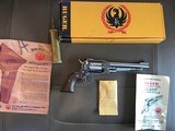 RUGER OLD ARMY 44 CAL. STAINLESS 7 1/2” BARREL, COMES WITH OWNERS MANUAL, POWDER FLASK, NIPPLE WRENCH, ETC. IN THE BOX - 1 of 6