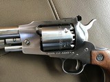 RUGER OLD ARMY 44 CAL. STAINLESS 7 1/2” BARREL, COMES WITH OWNERS MANUAL, POWDER FLASK, NIPPLE WRENCH, ETC. IN THE BOX - 5 of 6