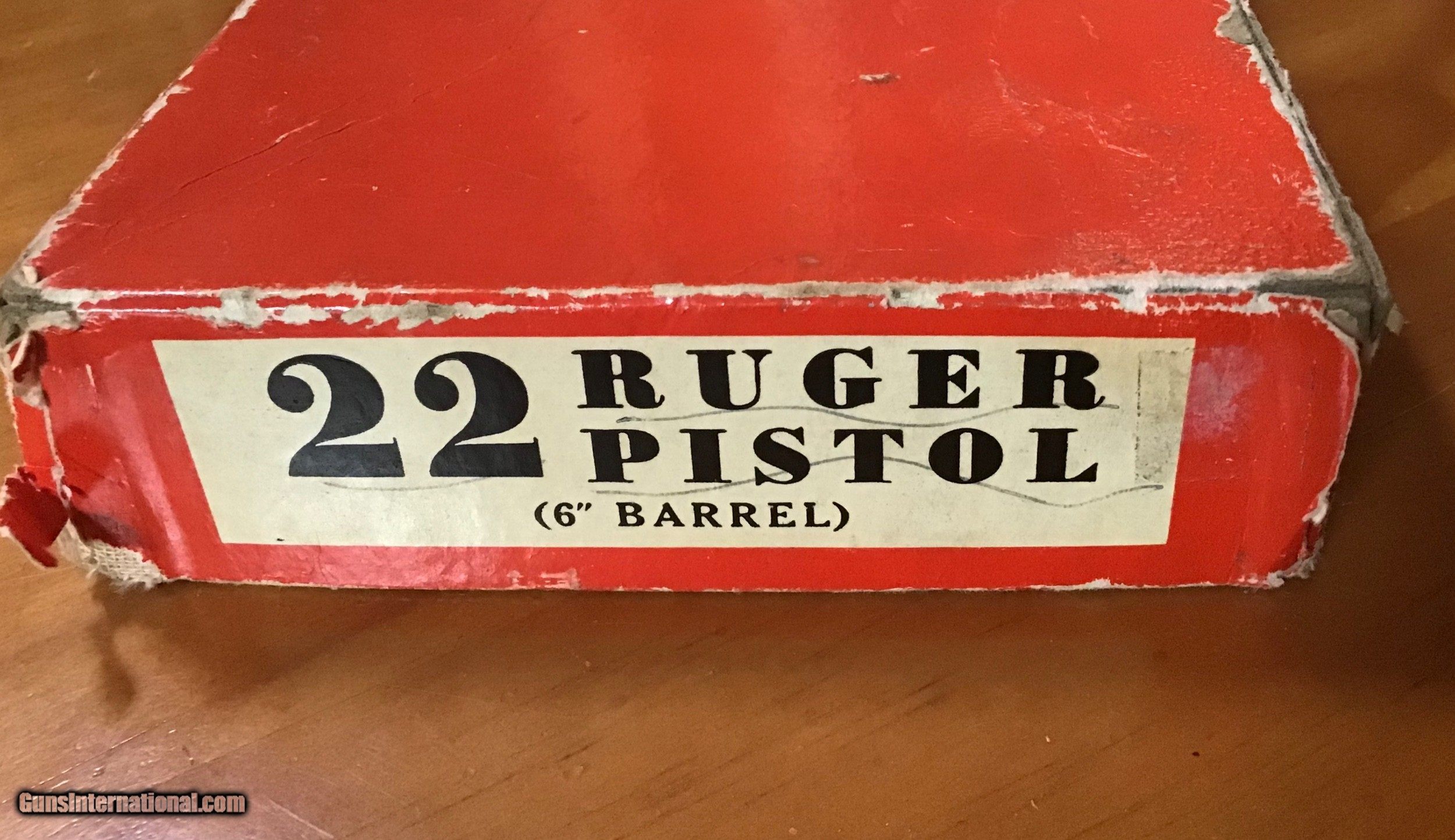 RUGER MARK 1, 22 LR. 6” BARREL, OLD MODEL, LIKE NEW COND. IN RED BOX