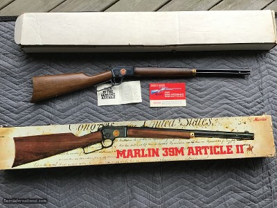 MARLIN 39M MOUNTIE, ARTICLE Il, 22LR. 20” BARREL, “COMMEMORATING 100 YRS. OF THE RIGHT TO BEAR ARMS”, NEW UNFIRED IN THE BOX