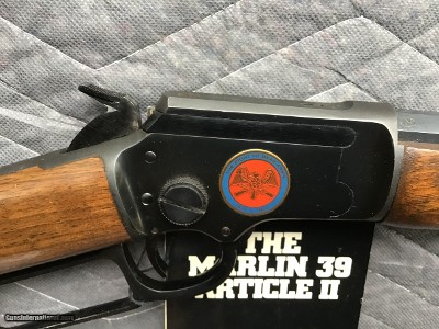MARLIN 39M MOUNTIE, ARTICLE Il, 22LR. 20” BARREL, “COMMEMORATING 100 YRS. OF THE RIGHT TO BEAR ARMS”, NEW UNFIRED IN THE BOX - Image 3 of 10