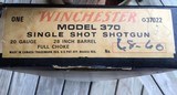 WINCHESTER 370, 20 GA. 25” FULL CHOKE, NEW UNFIRED IN THE BOX, COMES WITH OWNERS MANUAL, ETC. - 12 of 12