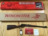 WINCHESTER 9422, HIGH GRADE, 22 LR. 20” BARREL, TRIBUTE TRADITIONAL, GOLD HORSE RIDER WITH ENGRAVED RECEIVER & VERY FANCY WALNUT, NEW UNFIRED IN BOX - 1 of 12