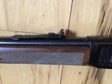 WINCHESTER 9422, HIGH GRADE, 22 LR. 20” BARREL, TRIBUTE TRADITIONAL, GOLD HORSE RIDER WITH ENGRAVED RECEIVER & VERY FANCY WALNUT, NEW UNFIRED IN BOX - 3 of 12