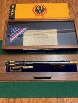 RUGER MARK ll, MK-10, TARGET 22 LR., 10” BARREL, “AMERICAN HISTORICAL FOUNDATION” “PLEDGE OF ALLEGIANCE” #137 OF 1,000 NEW UNFIRED IN THE BOX - 1 of 7