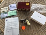 COLT GOVERNMENT 380 CAL., RARE BRIGHT NICKEL, LIKE NEW IN THE COLT CUSTOM SHOP BOX - 1 of 4