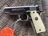 COLT GOVERNMENT 380 CAL., RARE BRIGHT NICKEL, LIKE NEW IN THE COLT CUSTOM SHOP BOX - 2 of 4