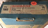 WINCHESTER 70 DELUXE 22-250 CAL., HAS JEWELED BOLT, HAS FANTASTIC FIDDLE FIGURE MONTE CARLO WALNUT WOOD, 99+% COND. IN THE BOX - 8 of 12