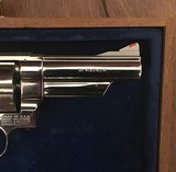 SMITH & WESSON 57 NO DASH, 41 MAGNUM, 4” NICKEL, AS NEW IN PRESENTATION BOX WITH CLEANING TOOLS TOOLS AND PAPERS - 3 of 6