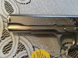COLT SERIES 70 GOVERNMENT, 45 ACP., BRIGHT NICKEL, APPEARS UNFIRED IN THE BOX WITH OWNERS MANUAL ETC. - 4 of 5