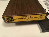 COLT 1911, 38 SUPER CAL., MFG. 1968, AS NEW IN THE BOX, WITH OIL PAPER & OWNERS MANUAL - 6 of 6