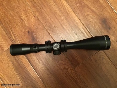 CABELA’S PINE RIDGE 4X-12X-44 RIFLE SCOPE WITH RINGS & MOUNTS, ABSOLUTELY NEW COND.