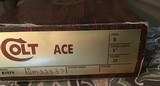 COLT ACE 22 LR., 5” BLUE, NEW UNFIRED, 100% COND. IN THE BOX - 6 of 6